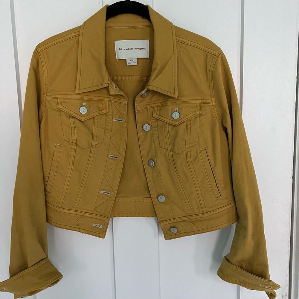 Pilcro and the Letterpress mustard cotton denim jacket